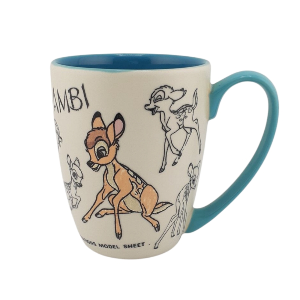 Disney Store Mug Cup Bambi Publications Model Sheet Animators Sketch Rare